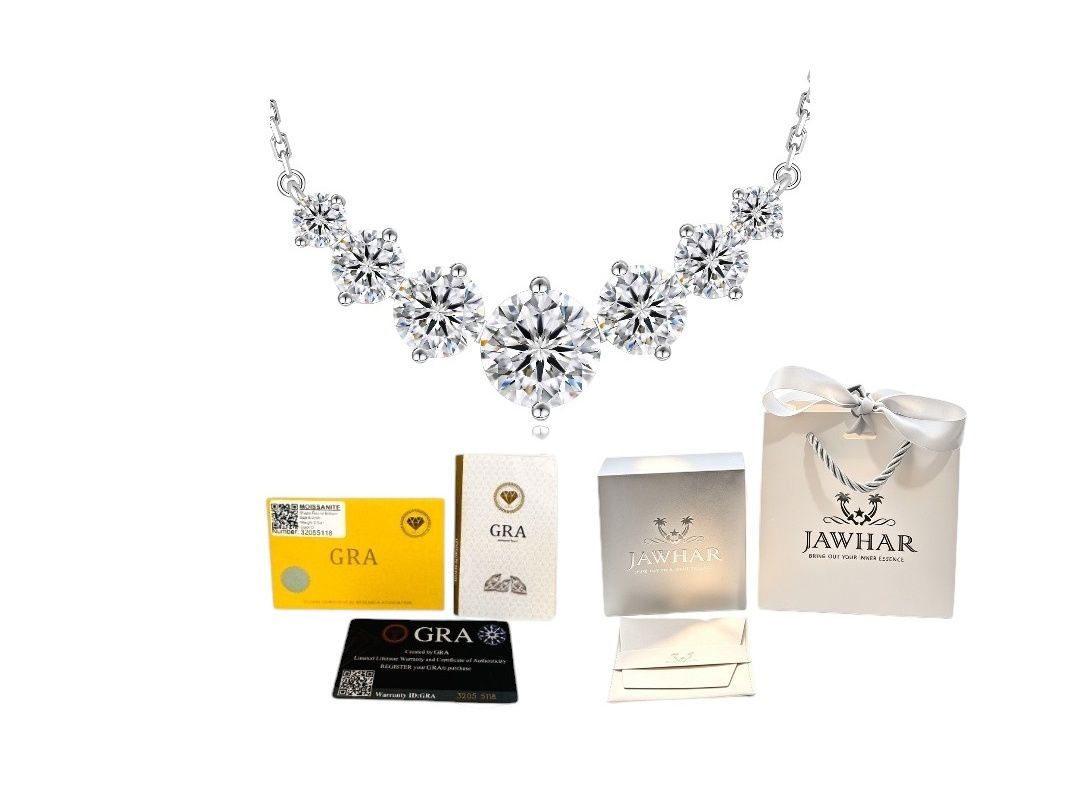 Luxury Moissanite Pendant Necklace with GRA Certified