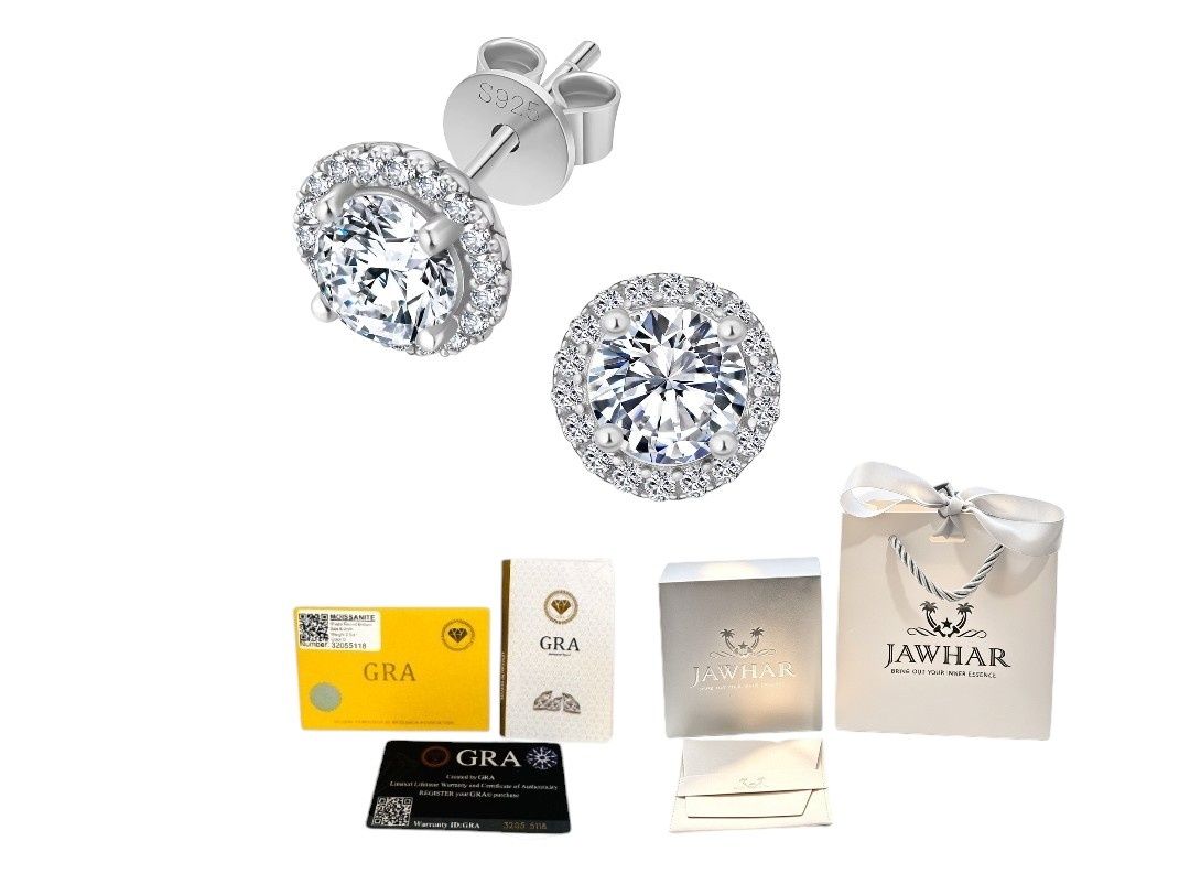 Luxury Moissanite Stud Earrings D VVS1 GRA Certified · 1