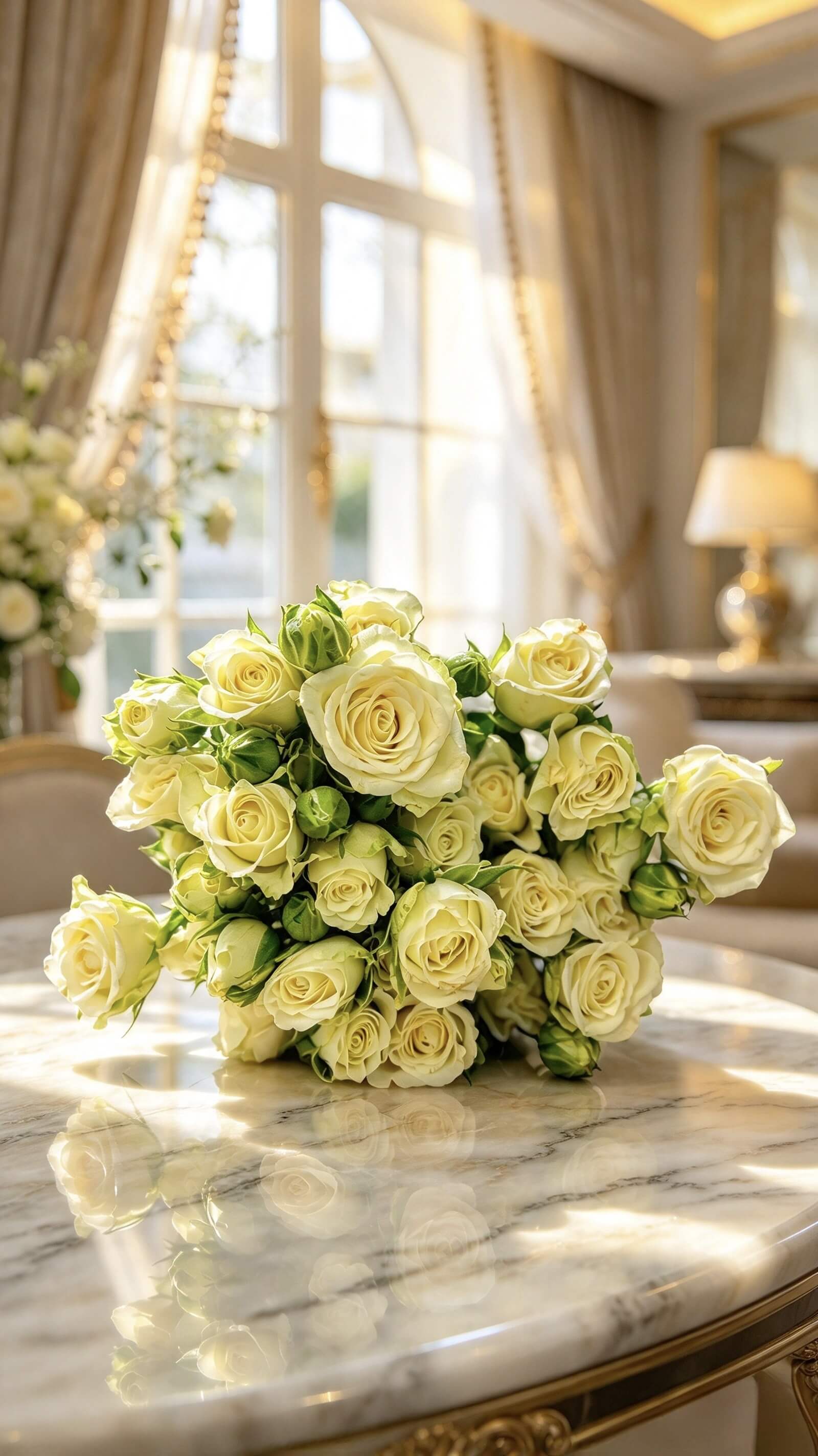 Snowflakes Spray Roses – Regular